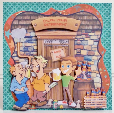 Home Brew 7x7 Card Front & Insert Mini Kit by Pam Stubley