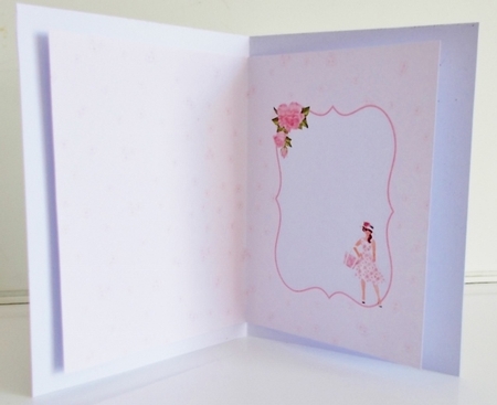 Elegant lady card insert by Pam Stubley