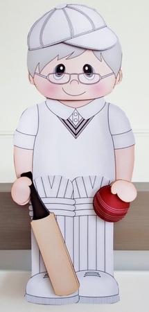 3D On the Shelf Card Kit - Little Cricketer Cain by Pam Stubley