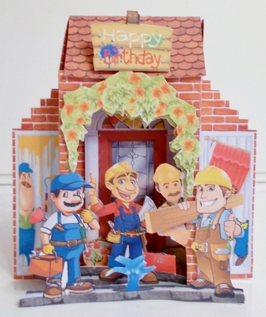 Mr Fix-it!!! 3D What an Entrance! Card and Envelope Kit. by Pam Stubley