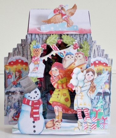Enchanted Winter Treehouse 3D What an Entrance! Card and Envelope Kit. by Pam Stubley