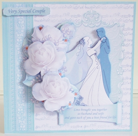 BRIDE & GROOM 1ST DANCE Wedding Day 8x8 Mint Decoupage Mini Kit by Pam Stubley