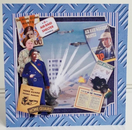 Dads Army 7x7 Card Front & Insert Mini Kit by Pam Stubley