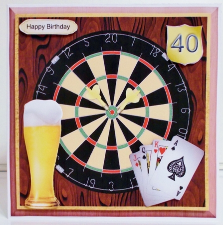 Darts, Beer & Cards Decoupage Mini Kit & Decoupage by Pam Stubley