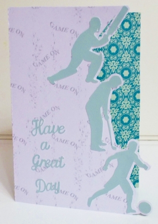 Sports Card and Backing Paper by Pam Stubley