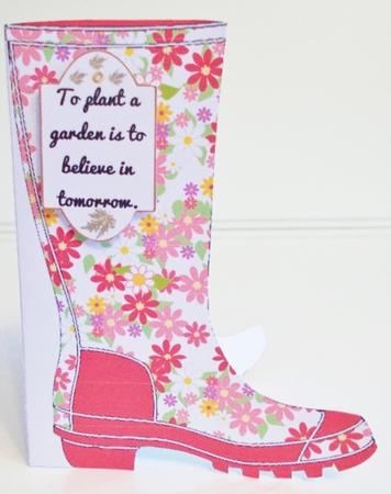 WELLIES - FLORAL 1 by Pam Stubley