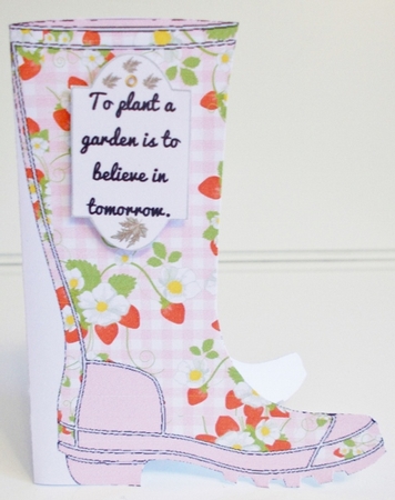 WELLIES - STRAWBERRIES by Pam Stubley