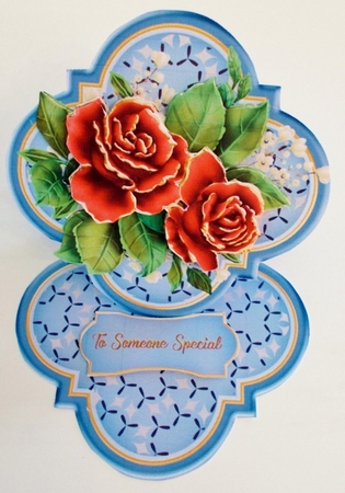 Red Roses Easel card by Pam Stubley
