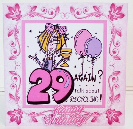 Birthday Girl (pink) Celebrating 8x8 by Pam Stubley