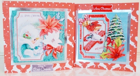 A Retro Christmas #1 - 5 6x6 Card Kit by Pam Stubley