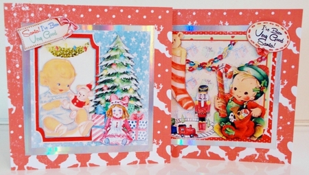 A Retro Christmas #1 - 5 6x6 Card Kit by Pam Stubley