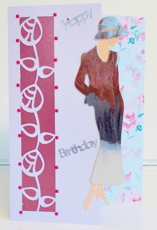 Over the Edge Vintage Fashion Card by Pam Stubley