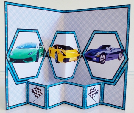 Hexagon Fast Cars by Pam Stubley