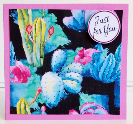 Pop Out Square Card  - Cactus Frenzy by Pam Stubley
