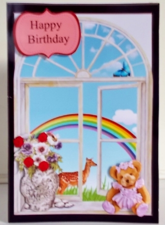Rose 3D Pop Out by Pam Stubley