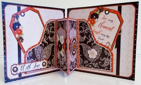 Vintage Seamstress 7x7 Accordion Duo Pocket Card Kit by Pam Stubley