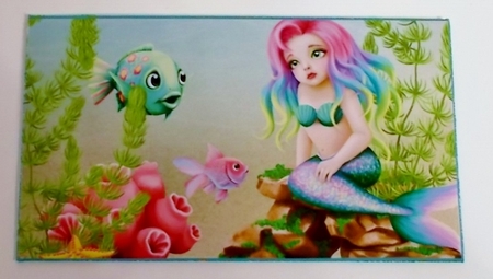 Mermaid ocean gift money wallet by Pam Stubley