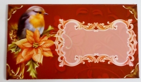 Christmas robin gift money wallet by Pam Stubley