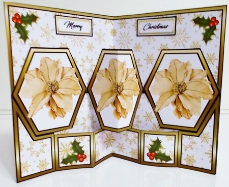 Hex Gold Poinsettias by Pam Stubley