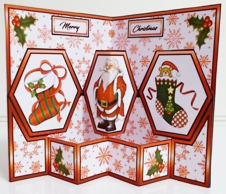 Hex Santas stockings by Pam Stubley
