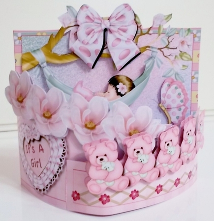 Baby Girl - Bendy Card 4 by Pam Stubley