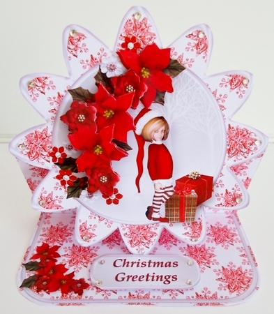 Santas Helper - Shaped Easel Card Mini Kit by Pam Stubley