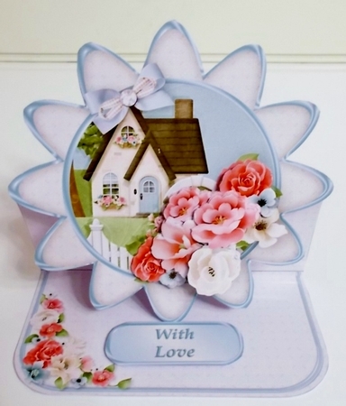 Country Cottage - Shaped Easel Card Mini Kit by Pam Stubley