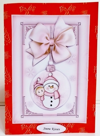 A5 Baby Girl Snowman Bauble Mini Kit by Pam Stubley