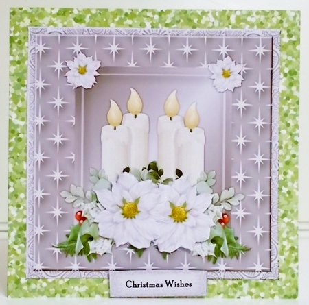 4 Christmas candles Quick Cards Kit by Pam Stubley
