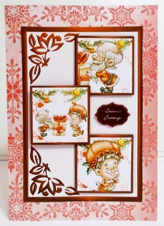 Merry Christmas My Dear Three Square Quick Card by Pam Stubley