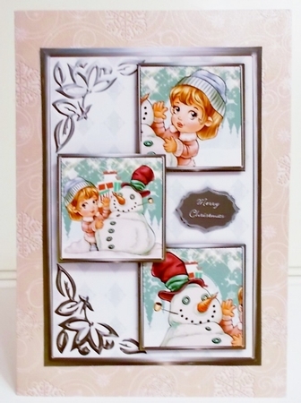 My Snowman Three Square Quick Card by Pam Stubley