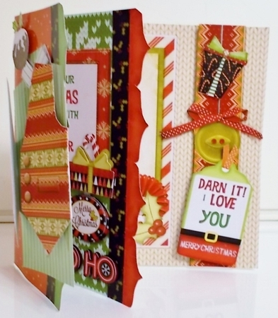 Knitmas Sweater 7x7 Double Fronted Card Kit by Pam Stubley