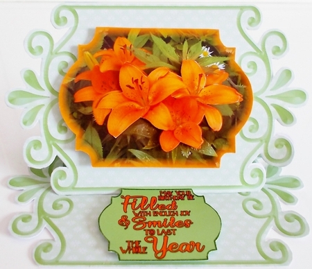 Lilies from my Garden Easel Card by Pam Stubley