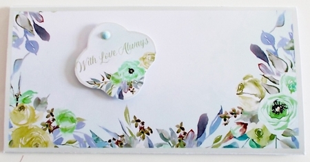 Blossoms on a Cloud Money,Voucher Pocket/Wallet or Envelope Green by Pam Stubley