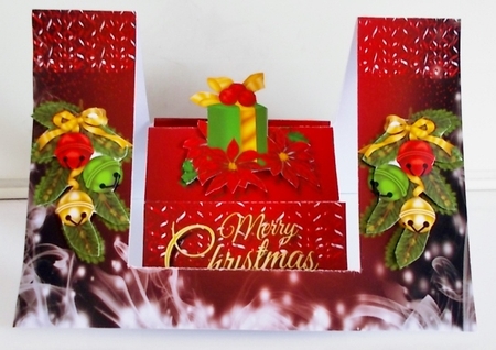 Christmas Gift - Centre Double Stepper Card by Pam Stubley