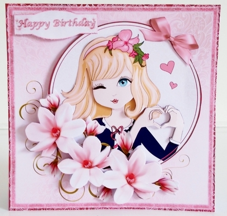 Birthday Love Heart Girl Mini Kit  by Pam Stubley