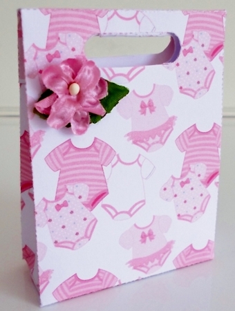Gusset Sided Gift Bag - Pink Onesies by Pam Stubley