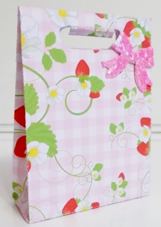 Gusset Sided Gift Bag - Strawberries by Pam Stubley