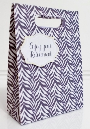 Gusset Sided Gift Bag - Zebra Print by Pam Stubley