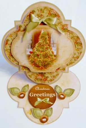 Vintage Christmas Shaped Easel Card Mini Kit by Pam Stubley