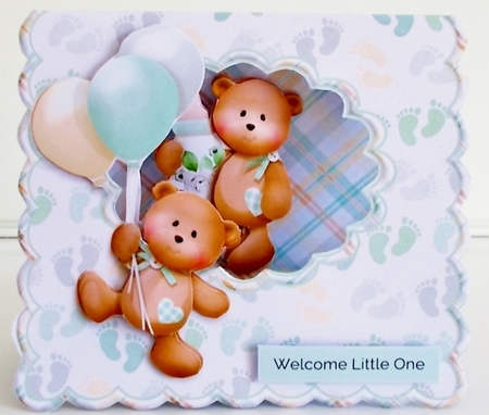 Gender Neutral Baby Milestones Scalloped Tent Card by Pam Stubley