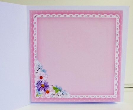 A Touch of Elegance Flowers, Pearls and Lace 8x8 matching insert by Pam Stubley