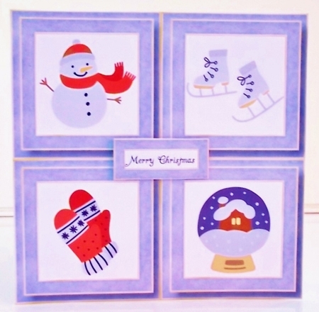 Welcome Winter Quad Frame 8x8 by Pam Stubley