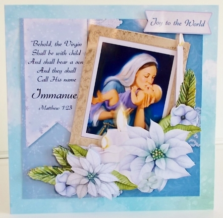 Born of a Virgin 7x7 Card Front & Insert Mini Kit by Pam Stubley
