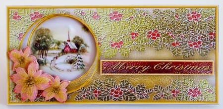 Foiled Holly DL - Path to the Church by Pam Stubley