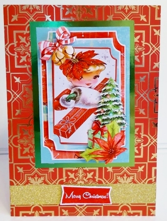 A Retro Christmas 1 - 6x4 Card Front Kit by Pam Stubley