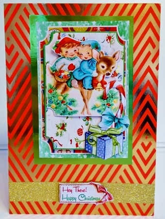 A Retro Christmas 1 - 6x4 Card Front Kit by Pam Stubley