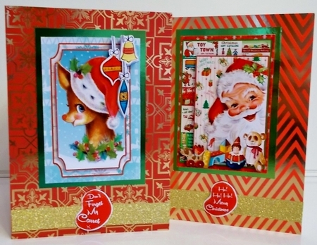 A Retro Christmas 2 - 6x4 Card Front Kit by Pam Stubley