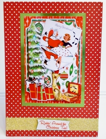 A Retro Christmas 2 - 6x4 Card Front Kit by Pam Stubley