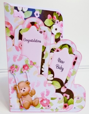 Girl Milestones Scallop Pocket Card Kit with Envelope by Pam Stubley